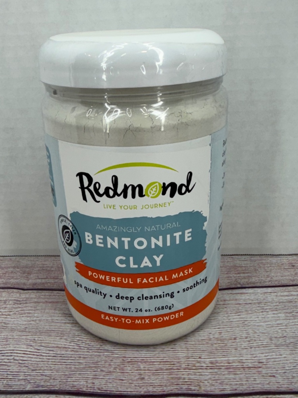 REDMOND Natural Bentonite Clay, Soothing Mud Mask, Facial, Skin 24oz Jar New